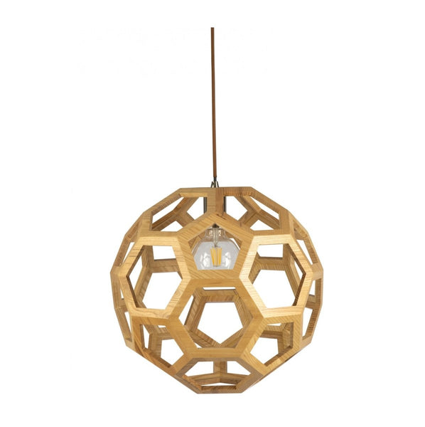 1L Timber Veneer 40cm with Brown Cable PendantFiorentinoBANEGA-40 WOOD- Grand Chandeliers