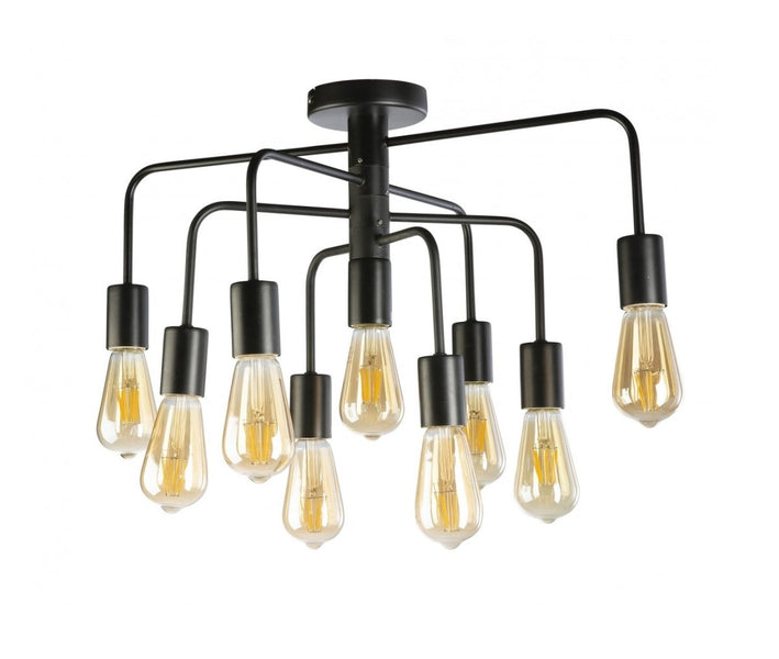 9L Black Cast Aluminum Close to CeilingFiorentinoALEXY-9L- Grand Chandeliers