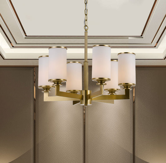 Ahern 6 Lights Pendant Solid BrassTelbixAHERN PE6-BSOP- Grand Chandeliers