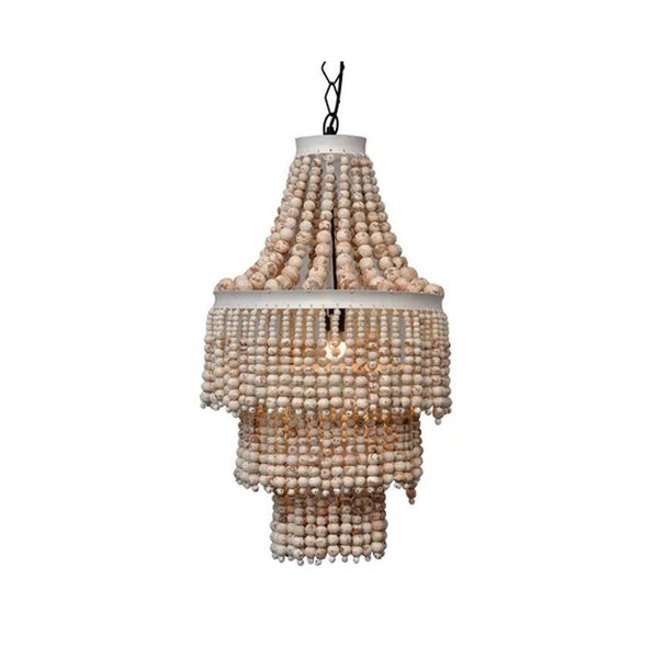 Bangalow Beaded Chandelier NaturalEmac & LawtonELMAX4424WHT- Grand Chandeliers