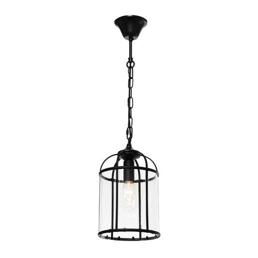 Clovelly 1 Light Black PendantCougar LightingCLOV1PBLK- Grand Chandeliers