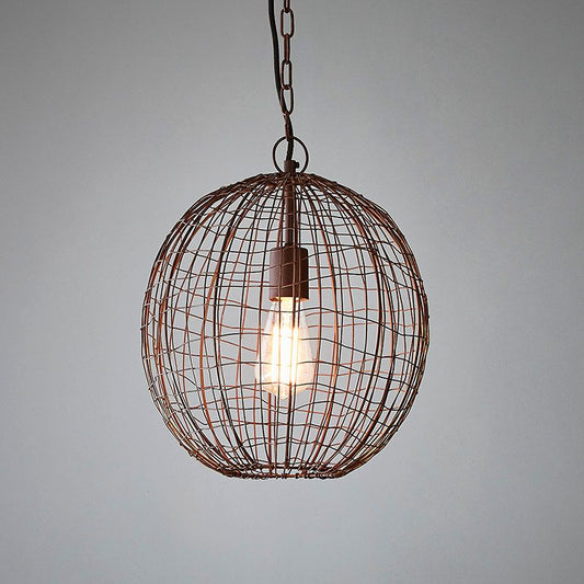 Cray Ball Small - Antique Copper - Wire Weave Ball Pendant LightZafferoZAF11136- Grand Chandeliers