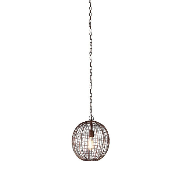 Cray Ball Small - Antique Copper - Wire Weave Ball Pendant LightZafferoZAF11136- Grand Chandeliers