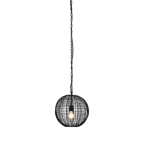 Cray Ball Small - Black - Wire Weave Ball Pendant LightZafferoZAF11216- Grand Chandeliers