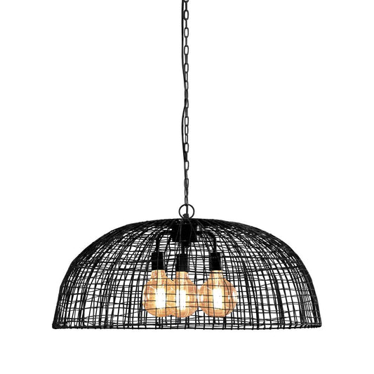 Cray Dome - Black - Wire Weave Dome Pendant LightZafferoZAF11217- Grand Chandeliers