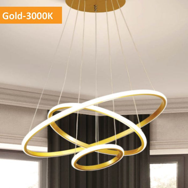Crown 3 Ring - Gold - 3KVencha5510123-GD-3K- Grand Chandeliers