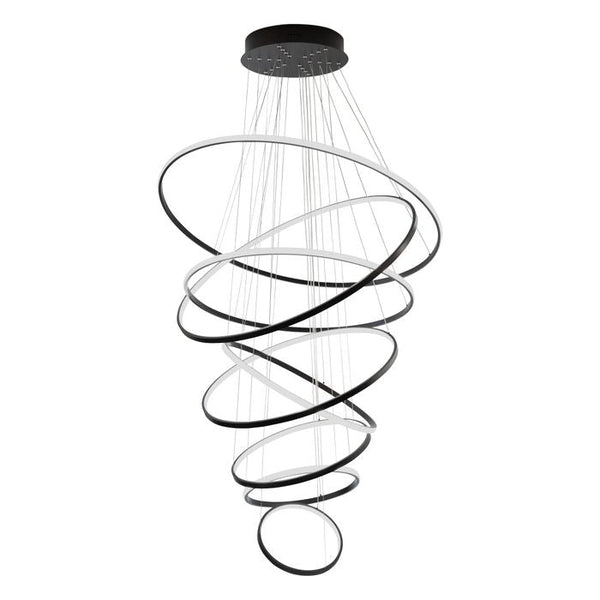 Crown - 8 Ring - Black - 5KVencha5510128-BK-5K- Grand Chandeliers