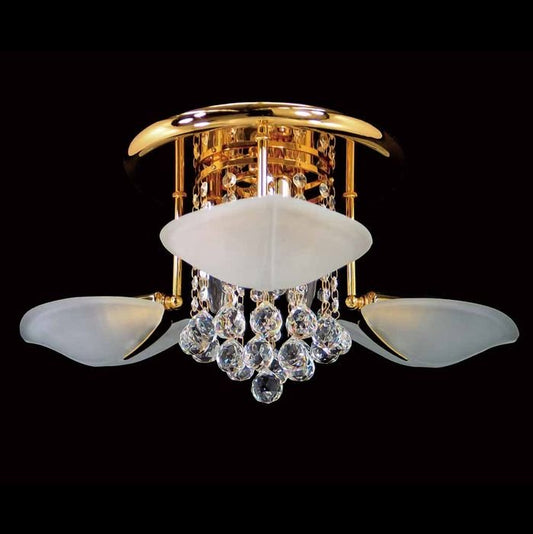 Donizetti Asfour Crystal Close to Ceiling LightVenchaC-354-3-3L-GD- Grand Chandeliers