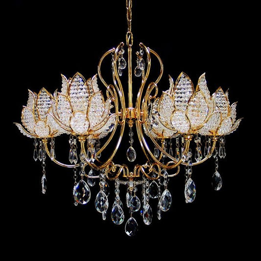 Euthalia Asfour Crystal Chandelier - RoundVenchaK-916-2082-28-6L- Grand Chandeliers