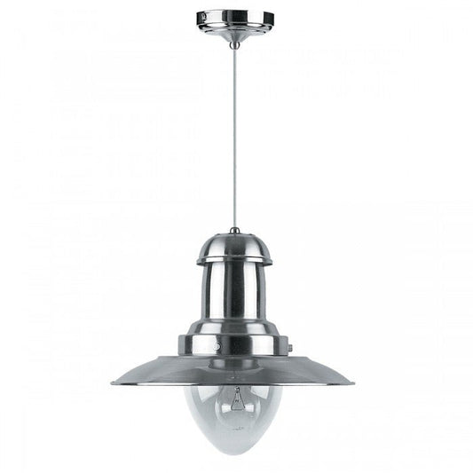 Fisherman Large Pendant in Satin ChromeSuperluxR4301-1P-SC- Grand Chandeliers