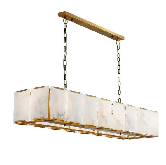 Florence Alabaster Pendant - Linear Antique BrassCafe Lighting & Living20778- Grand Chandeliers