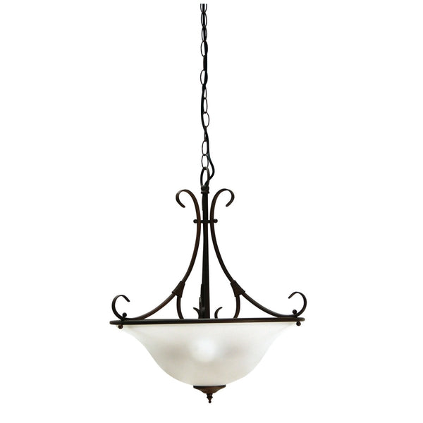 Gaston 3LT Bronze Traditional Frost PendantOriel LightingOL65763BZ- Grand Chandeliers