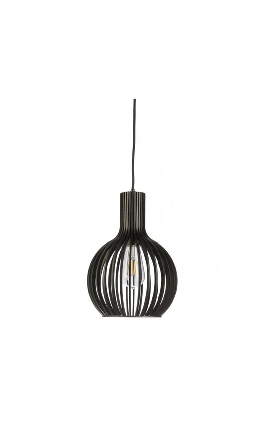 Guarin 1L Black Wood Veneer 30cm PendantFiorentinoGUARIN-30 Black- Grand Chandeliers