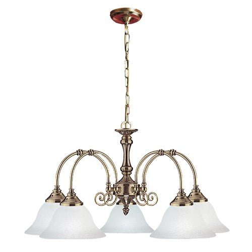 Heritage 5 Light PendantSuperluxR9355-5P-AB- Grand Chandeliers
