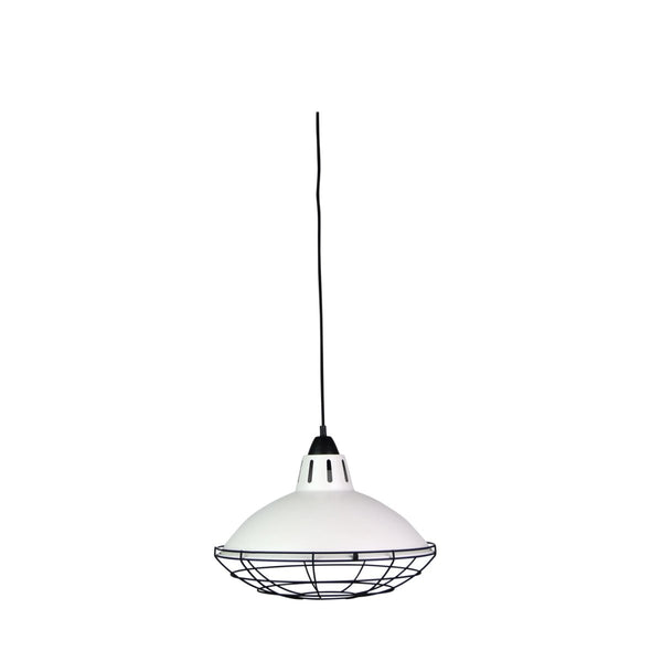 Idaho Urban Retro Industrial Caged PendantOriel LightingOL65441WH- Grand Chandeliers