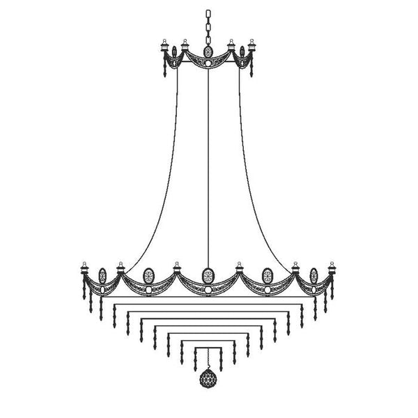 Imperium Asfour Crystal Chandelier - LargeVenchaK-702-24-GD- Grand Chandeliers