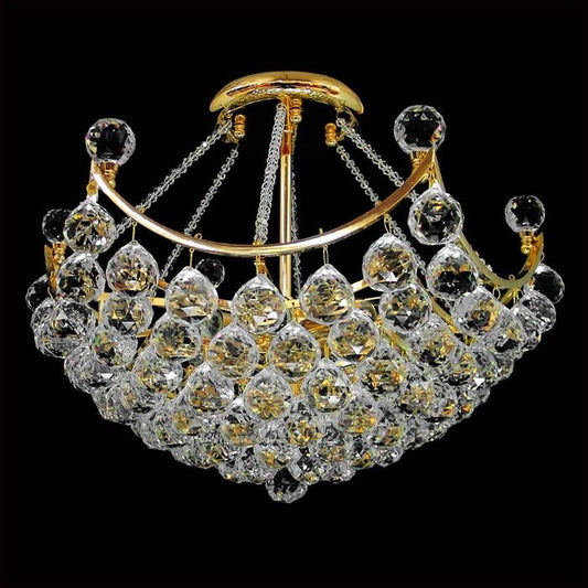 Ismene Asfour Crystal Close to Ceiling LightVenchaC-2006-21-GD- Grand Chandeliers