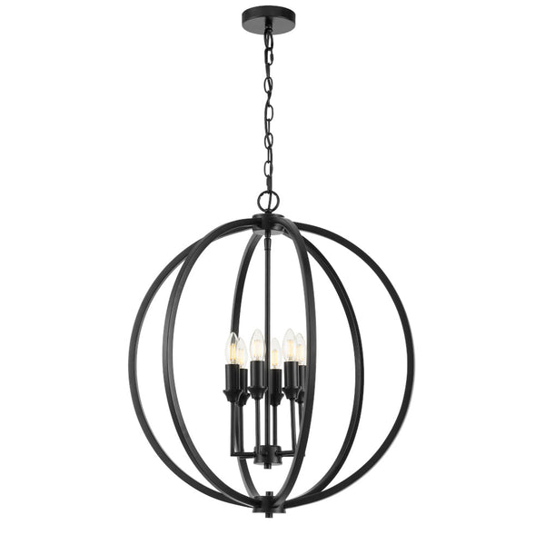 Kendall 6 PendantTelbixKENDALL PE6-BK- Grand Chandeliers