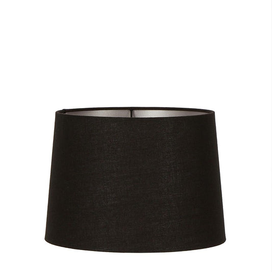 Linen Drum Lamp Shade Medium Black with Silver LiningEmac & LawtonELSZ141295BLKSILEU- Grand Chandeliers