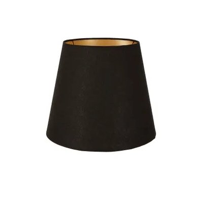Linen Taper Lamp Shade XXS Black with Gold LiningEmac & LawtonELSZ756BLKGLDEU- Grand Chandeliers
