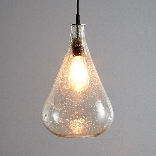 Lustre Teardrop - Clear - Stone Effect Glass Teardrop Pendant LightZafferoZAF10343- Grand Chandeliers