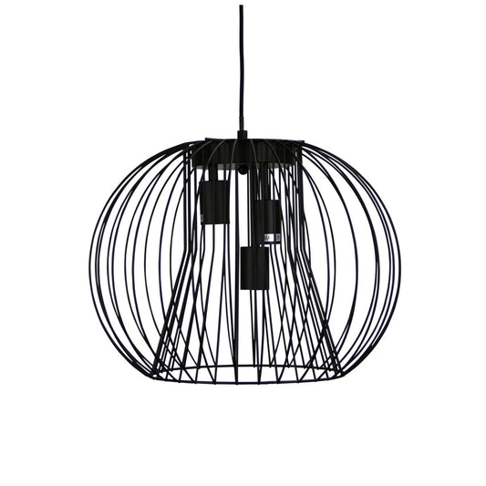 Malo 45cm Black Wire 3 Light PendantOriel LightingOL68751/3BK- Grand Chandeliers