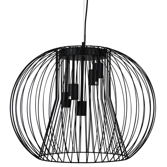 Malo 60cm Black Wire PendantOriel LightingOL68752/5BK- Grand Chandeliers