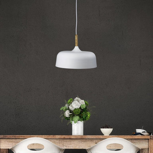 Malt 32cm White Urban Retro Industrial Style PendantOriel LightingOL64832WH- Grand Chandeliers
