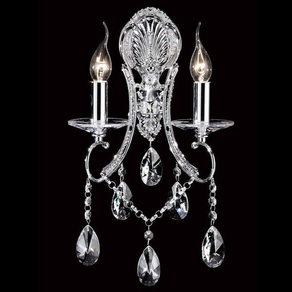 Margarites Asfour Crystal Wall Light - LargeVenchaW-2013-2L-CH- Grand Chandeliers
