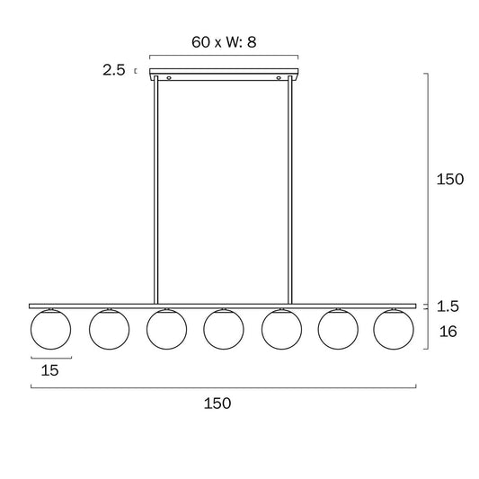 Marsten 7 Lights PendantTelbixMARSTEN PE7-AGOM- Grand Chandeliers