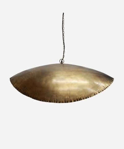 Masaomi Crimped Edge Pendant Gold LargeFrench Country CollectionsNL0015- Grand Chandeliers