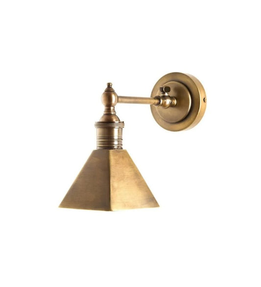 Mayfair Wall Light with Metal Shade Antique BrassEmac & LawtonELPIM50193ALB- Grand Chandeliers