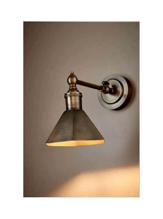 Mayfair Wall Light with Metal Shade Antique BrassEmac & LawtonELPIM50193ALB- Grand Chandeliers