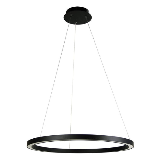 Nebula 60cm Black Modern LED Halo PendantOriel LightingOL60914/60BK- Grand Chandeliers