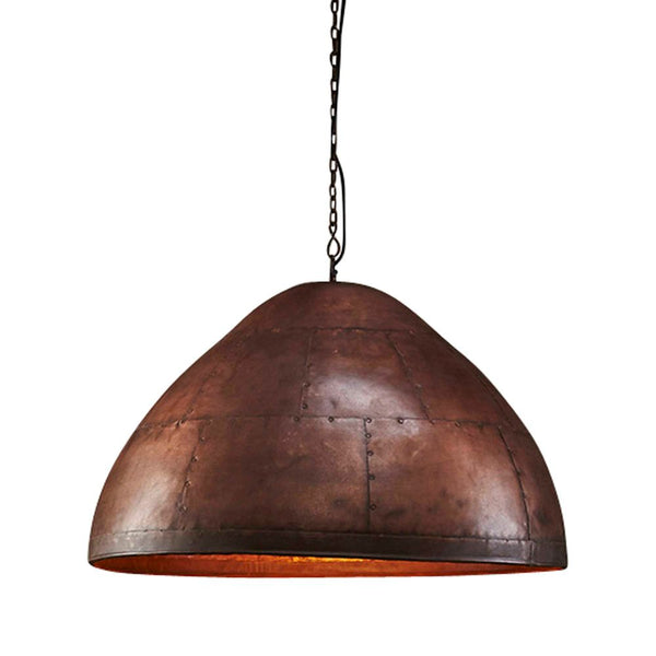 P51 Large - Antique Copper - Iron Riveted Dome Pendant LightZafferoZAF11044CP- Grand Chandeliers
