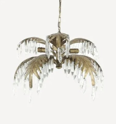 Palm Leaf Crystal Chandelier SmallFrench Country CollectionsCD0032- Grand Chandeliers