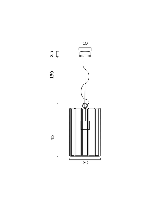 Pratt 30cm PendantTelbixPRATT PE30-AB- Grand Chandeliers