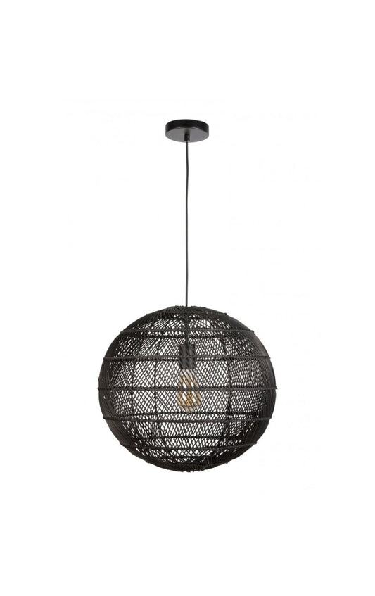 Singapore 1 Light Bamboo PendantFiorentinoSINGAPORE-1L Black- Grand Chandeliers