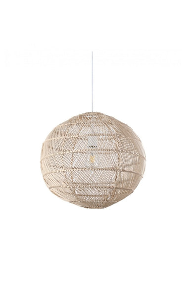 Singapore 1 Light Bamboo PendantFiorentinoSINGAPORE-1L Beige- Grand Chandeliers