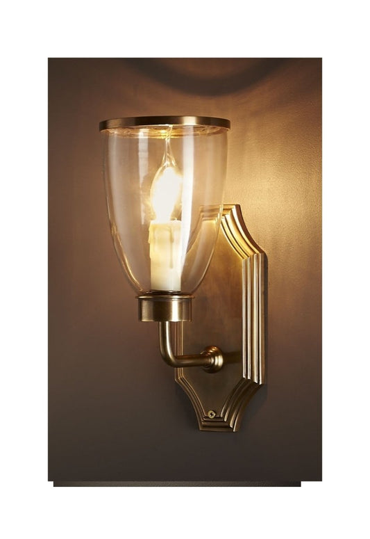 Westbrook Wall Light with Glass Shade BrassEmac & LawtonELPIM85350AB- Grand Chandeliers